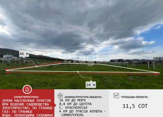 Продажа участка, 11.47 сот., село Краснолесье