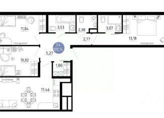 Продажа 3-ком. квартиры, 100.14 м2, Рязань