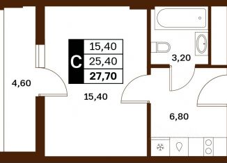 Продается квартира студия, 27.7 м2, Ставрополь, Ленинский район