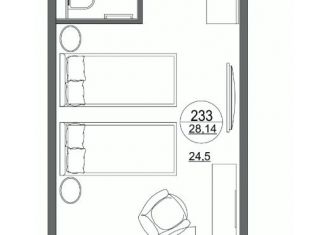 1-ком. квартира на продажу, 28.14 м2, Карачаево-Черкесия
