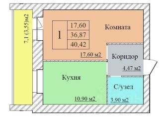Продажа 1-ком. квартиры, 40.42 м2, Ярославль, Красноперекопский район
