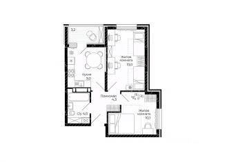 Продажа 2-ком. квартиры, 42 м2, Аксай