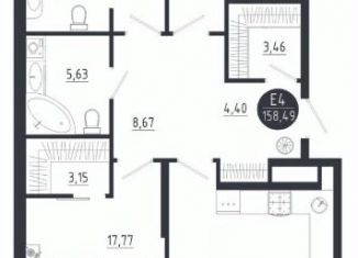 Продажа 3-комнатной квартиры, 158.49 м2, Тула, Центральный территориальный округ