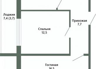 Продаю 2-ком. квартиру, 52.6 м2, Кемеровская область