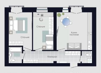 Продажа 2-ком. квартиры, 65.88 м2, посёлок Пригородный