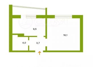 Продам 1-ком. квартиру, 36 м2, Курган, 7-й микрорайон, 9