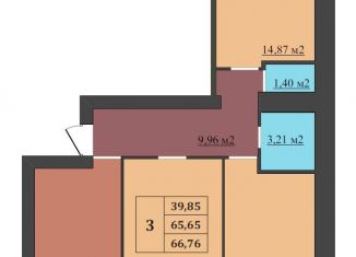 3-ком. квартира на продажу, 66.76 м2, Ярославль