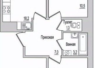 Продажа двухкомнатной квартиры, 55.8 м2, Псков, улица Юности, 10к1