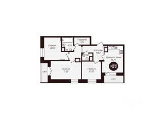 Продам 3-ком. квартиру, 82.97 м2, Чебоксары