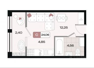 Продаю квартиру студию, 24.06 м2, Краснодар