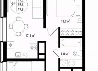 Продаю трехкомнатную квартиру, 49.8 м2, Астраханская область