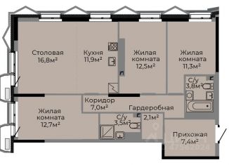Продам трехкомнатную квартиру, 89 м2, Пермь, Дзержинский район