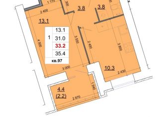 Продаю 1-ком. квартиру, 33.2 м2, Костромская область