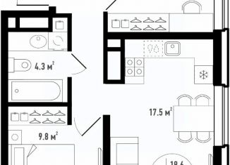 Продается трехкомнатная квартира, 48 м2, Астраханская область
