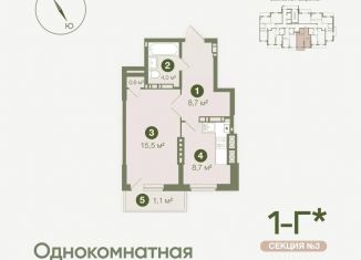 Продается однокомнатная квартира, 39.4 м2, Астраханская область