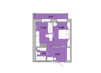 Продам 1-комнатную квартиру, 40.64 м2, Иркутск, Ленинский округ
