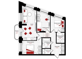 Продаю 3-комнатную квартиру, 79.8 м2, Казань
