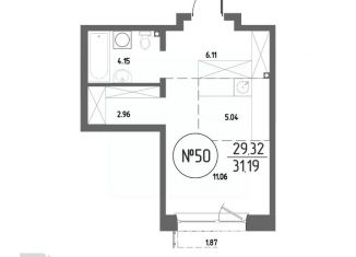 Продается квартира студия, 31.19 м2, Иркутская область