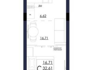 Продается 1-комнатная квартира, 38.72 м2, Смоленск, Заднепровский район, улица Маршала Ерёменко