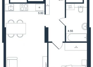 Продажа 2-комнатной квартиры, 44.77 м2, Приморский край