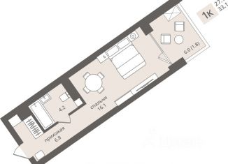 Продам 1-комнатную квартиру, 28.9 м2, Калининградская область