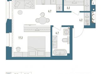 Продаю 1-ком. квартиру, 35.6 м2, Уфа