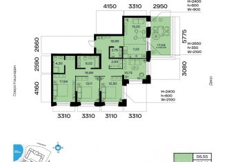 Продам 4-ком. квартиру, 114.21 м2, Уфа, Октябрьский район