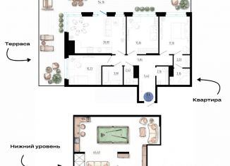 Продаю 3-комнатную квартиру, 131.53 м2, Тула