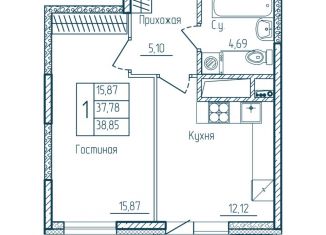 Продаю 1-ком. квартиру, 38.85 м2, Мордовия