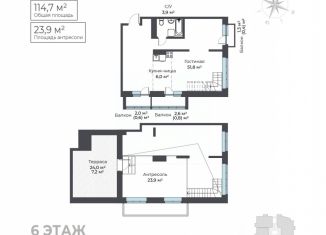 Продажа 1-комнатной квартиры, 114.7 м2, Пермский край
