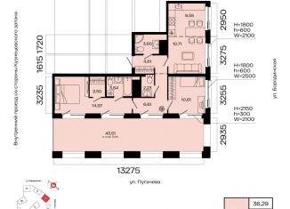 3-ком. квартира на продажу, 82.28 м2, Уфа, Кировский район