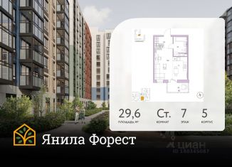 Квартира на продажу студия, 29.6 м2, Ленинградская область