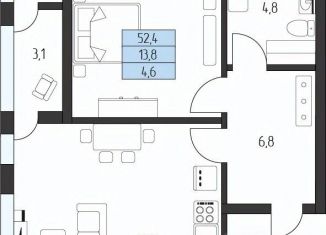 Продам 1-ком. квартиру, 49 м2, село Архыз