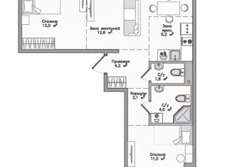 Продам 3-ком. квартиру, 54 м2, Карелия