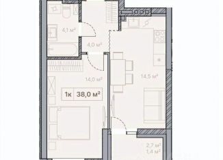 Продается однокомнатная квартира, 39.3 м2, Республика Башкортостан