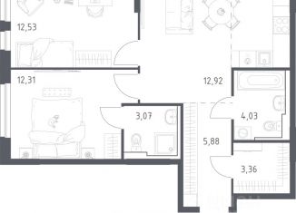 Продается 2-ком. квартира, 59.9 м2, Республика Башкортостан