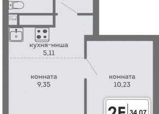 2-ком. квартира на продажу, 34.07 м2, Пермь