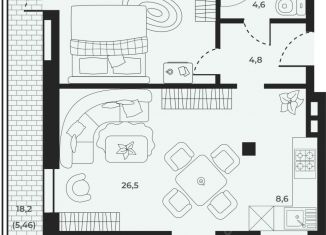 Продам 2-комнатную квартиру, 81.5 м2, Дагестан