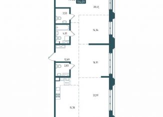 Продается четырехкомнатная квартира, 114.01 м2, Иркутск, Свердловский округ