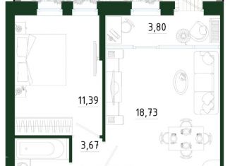 Продам 2-комнатную квартиру, 59.6 м2, Тула