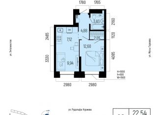 Продаю 2-комнатную квартиру, 40.42 м2, Уфа