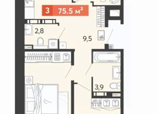 Продаю 3-ком. квартиру, 76 м2, Пензенская область