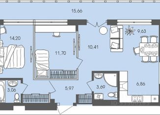 Продается 3-комнатная квартира, 82.23 м2, Иркутск, Свердловский округ