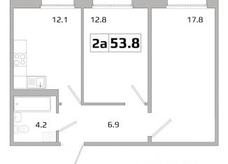 2-комнатная квартира на продажу, 53.8 м2, Иркутская область