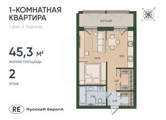 Продается квартира студия, 45.3 м2, Калининград, Ленинградский район
