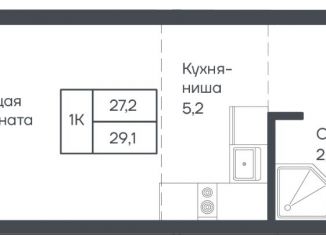 Продаю 1-комнатную квартиру, 29.1 м2, Барнаул, Индустриальный район