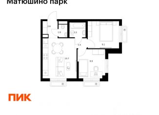 Продаю 2-комнатную квартиру, 43.9 м2, Казань