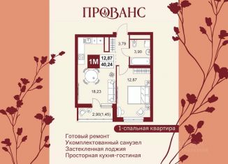 1-ком. квартира на продажу, 40.24 м2, Пенза, Первомайский район