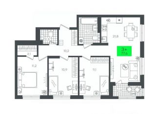 Продам 3-комнатную квартиру, 77.6 м2, Тюменская область