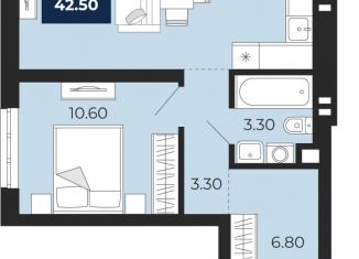 Продам 1-комнатную квартиру, 42.5 м2, Казань